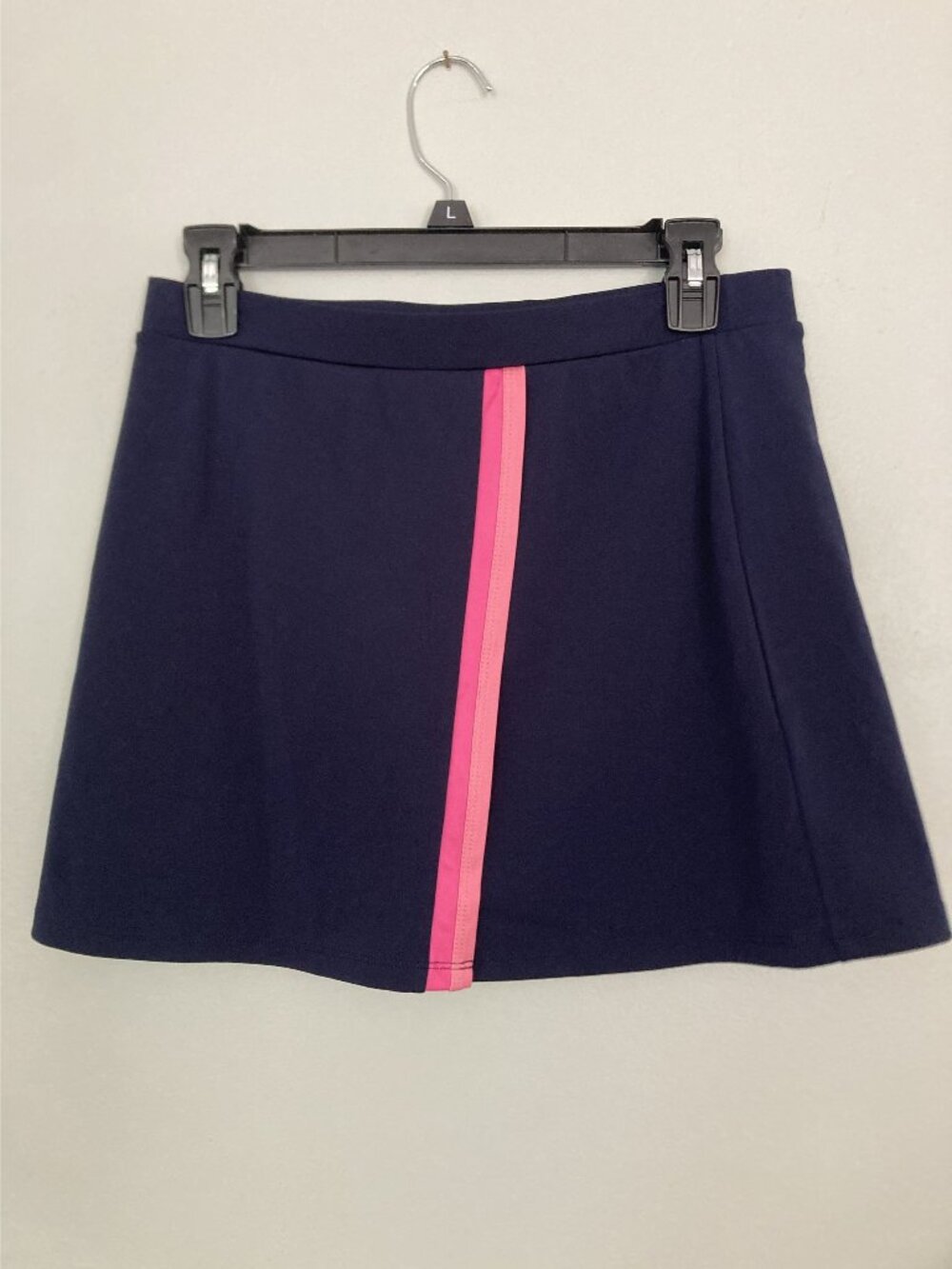 Simply Southern Navy Skirt With Pink Stripe Accent Size M Made In India Stylish
